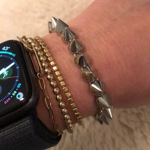 Silver studded bracelet